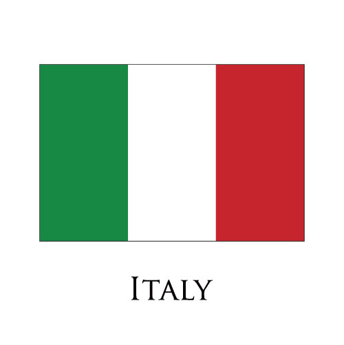 Italy flag logo iron on paper